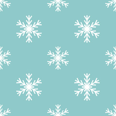 Fototapeta na wymiar Snowflakes winter pattern