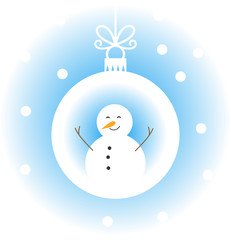 Christmas snowman bauble