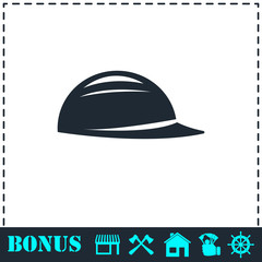 Helmet icon flat