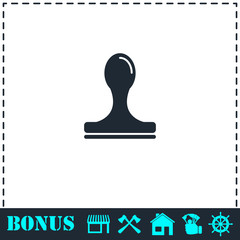 Stamp icon flat