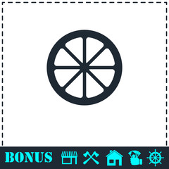 Obraz premium Lemon icon flat