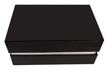 Simple black and white box. Isolated