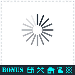 Obraz premium Loading icon flat