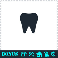 Tooth icon flat