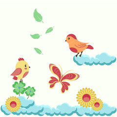 stylized vector floral background