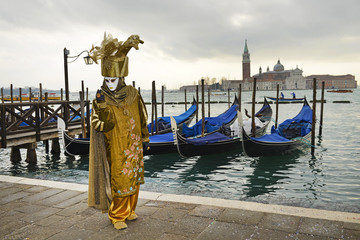 Venezia, maschere di carnevale.