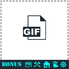 GIF format icon flat