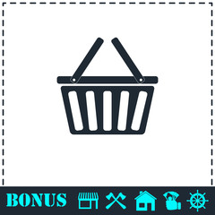 Basket icon flat