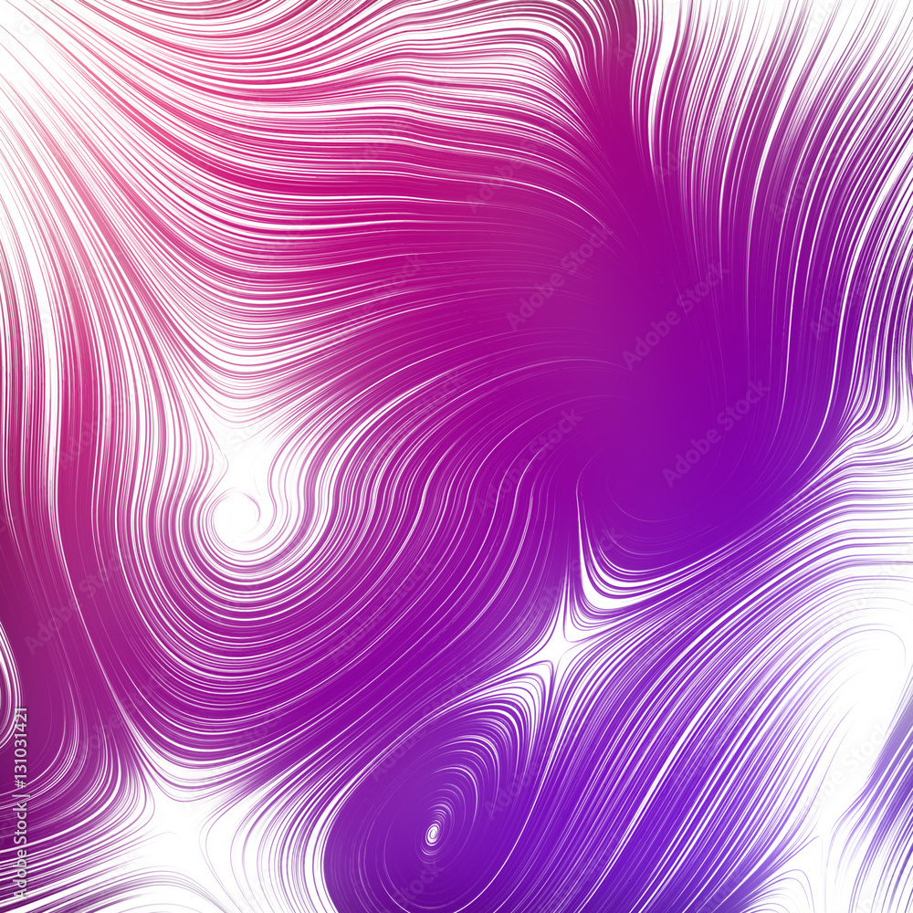 Poster interlacing abstract pink curves. 3d rendering