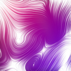 Interlacing abstract pink curves. 3D rendering