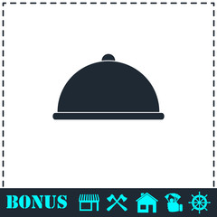 Covered Food icon flat