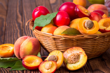Fresh fruits in a basket