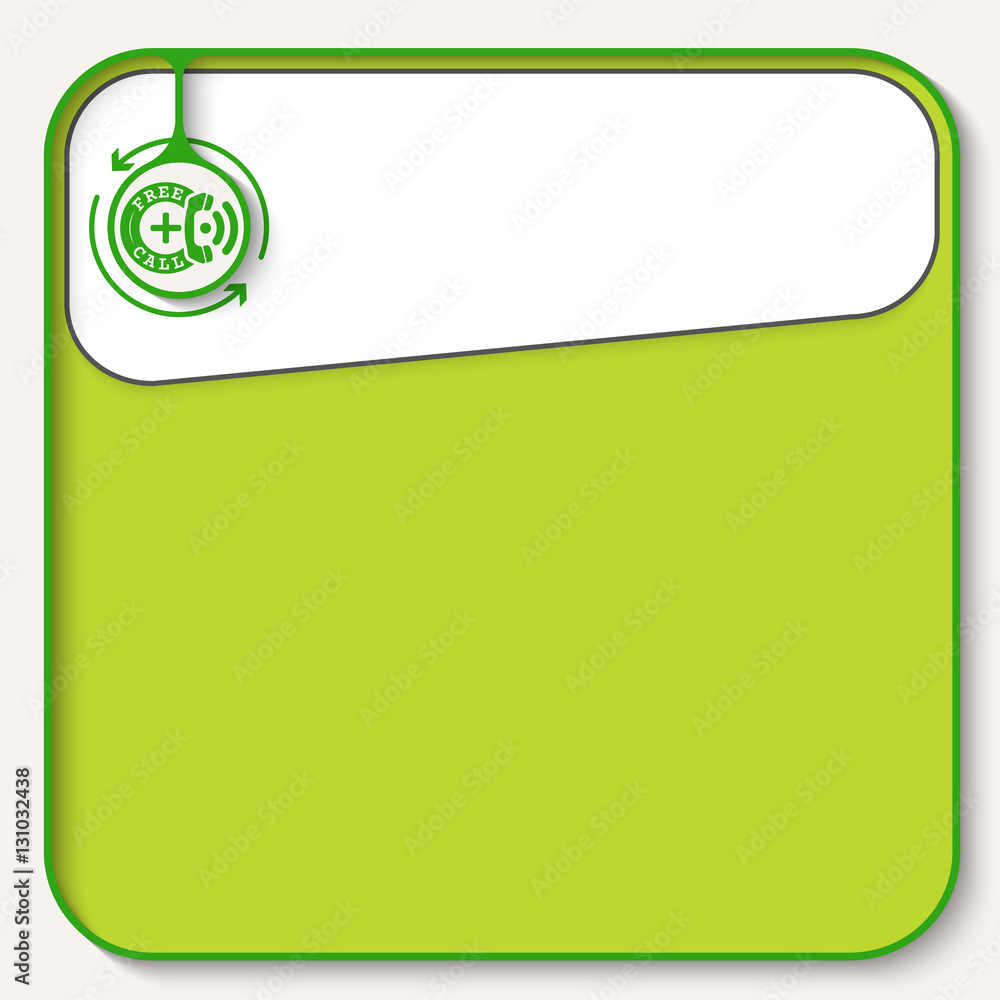 Poster vector simple box to fill your text and the words free call