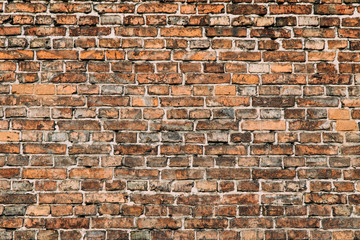 Laid-old wall of bricks
