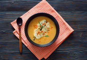Cream- soup with pear and pumpkin