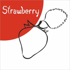 strawberry berry red abstract icon logo