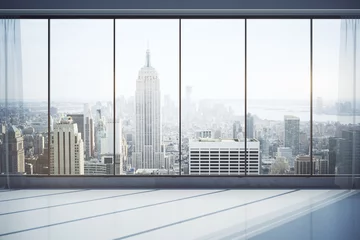 Modern interior  with city view