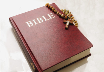 Holy Bible and rosary