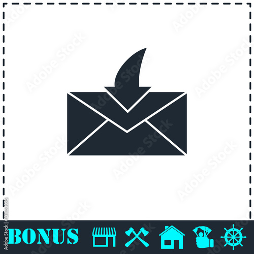 "Envelope icon flat" Stock image and royalty-free vector files on