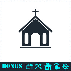 Church icon flat