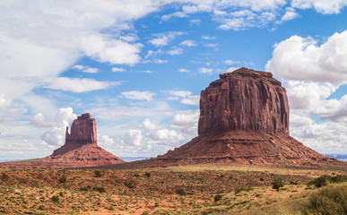 Naklejka premium A view on the Monument valley Navajo tribal park,Utah, Arizona,USA.