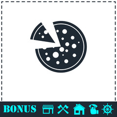 Pizza icon icon flat