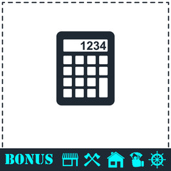 Calculator icon flat