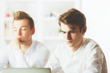 Fototapeta premium Men working on project