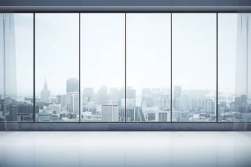 Contemporary interior with city view