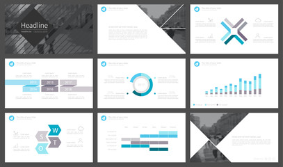 Infographic elements for presentation templates.