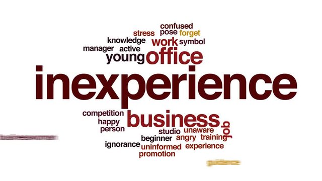 Inexperience animated word cloud.