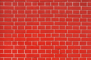 Background of red brick wall texture