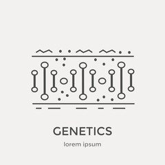 DNA, genetics vector icon in flat style