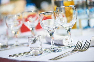 restaurant table with food