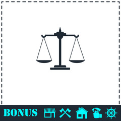 Libra icon flat