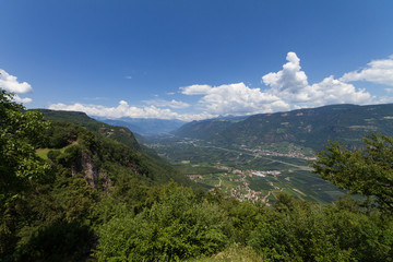 Etschtal Panorama With View to Meran