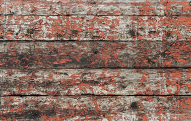 Old boards of wood grange background texture.Orange colore