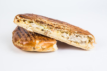 Healthy lunch snack.  Cheese snacks on white