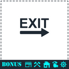 Exit icon flat