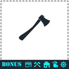 Axe icon flat