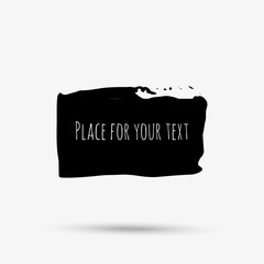 Hand drawn grunge brush square isolated on grey background, frames for text or quote.