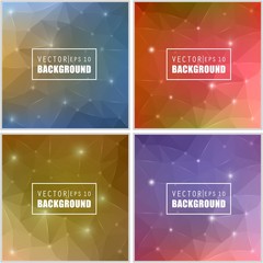 Abstract Creative concept vector multicolored blurred background set. For Web and Mobile Applications, art illustration template design, business infographic and social media, modern decoration