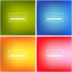 Abstract Creative concept vector multicolored blurred background set. For Web and Mobile Applications, art illustration template design, business infographic and social media, modern decoration