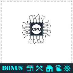 CPU icon flat