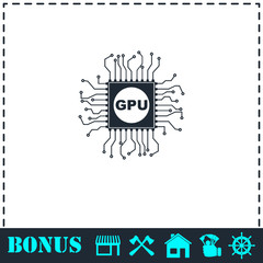 Gpu icon flat