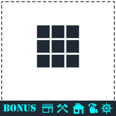 Building block icon flat