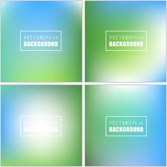 Abstract Creative concept vector multicolored blurred background set. For Web and Mobile Applications, art illustration template design, business infographic and social media, modern decoration