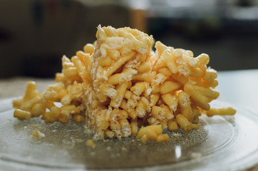 Traditional tatar sweet dessert Chak-chak with honey