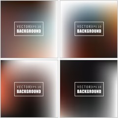 Abstract Creative concept vector multicolored blurred background set. For Web and Mobile Applications, art illustration template design, business infographic and social media, modern decoration