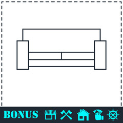 Bed icon flat